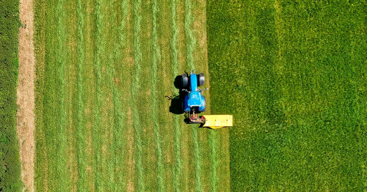 Tractor in a field