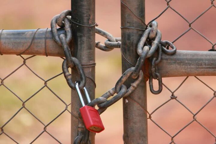 padlock on gate